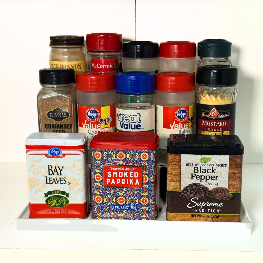 3-Tier Spice Rack Organizer – Food Safe & Eco-Friendly – Non-Toxic Kitchen Shelf for 15+ Jars – Tiered Countertop Storage